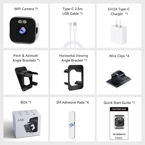 AXB 2K Indoor Window Camera: No Drill Home Security Cam with Night Vision in Kuwait