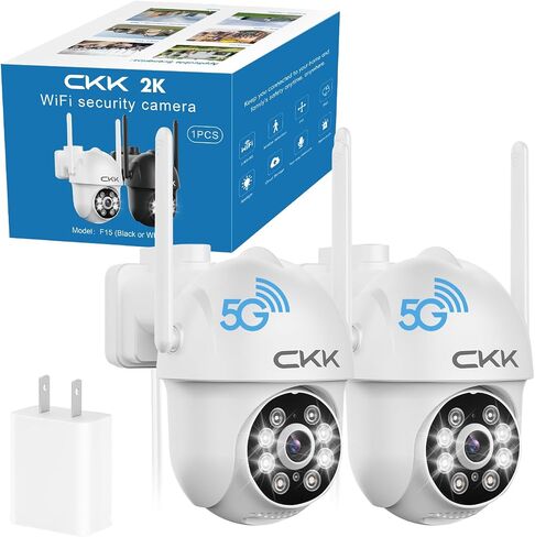 CKK 2K Security Cameras Outdoor, WiFi Wireless Security Camera Corded Power in Kuwait