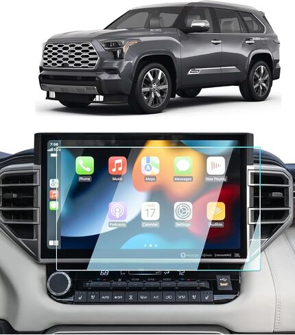For 2025 2026 Toyota Tundra Screen Protector - 2022- 2025 2026 Tundra Accessories (SR/SR5) 9H Tempered Glass 8 Inch Navigation Touch Screen Anti-Scratch Reduce Fingerprints High Sensitivity HD Clear in Kuwait