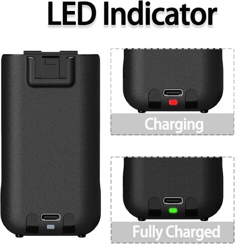 BL-5RMini Radio Battery 3800mAh Type-C 8.4V Rechargable Original Battery Compatible with UV-5R Mini/UV-5G MINI Two Way Radio Walkie Talkie Accessories 3Packs in Kuwait