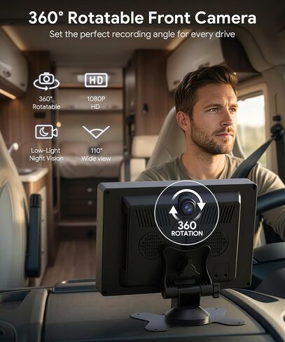 FEISIKE Dual RV Backup Camera System with Front & Rear View Camera in Kuwait