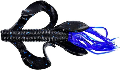 Yamamoto 4'' Kreature Realistic Soft Plastic Fishing Lure Baits With Wings And Flowing Skirt - 7 Pack, 021 Body And Clear Blue Skirt Or Tail in Kuwait