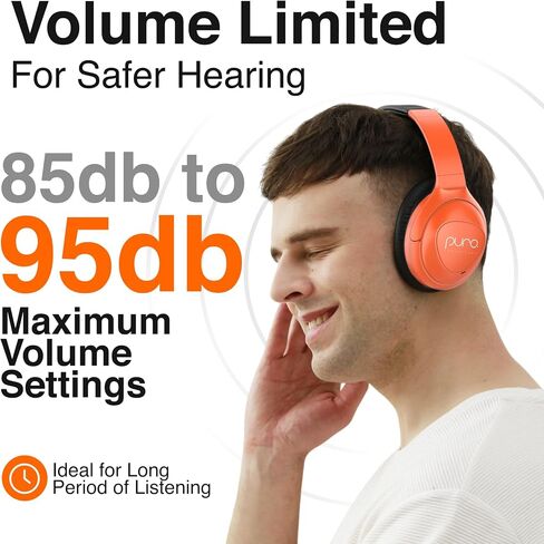 Puro Sound Labs - Kids Headphones, Volume-Limiting 85dB, PuroPro, Orange in Kuwait