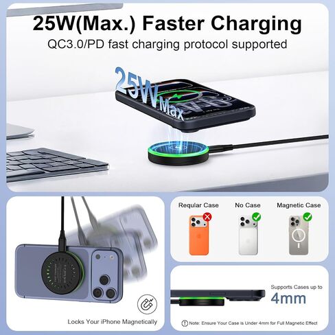 25W MagSafe Charger Samsung S26 Ultra Magnetic Wireless Phone Charger in Kuwait