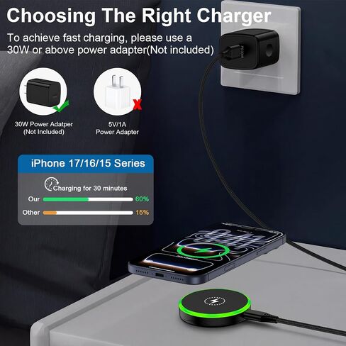 25W MagSafe Charger Samsung S26 Ultra Magnetic Wireless Phone Charger in Kuwait