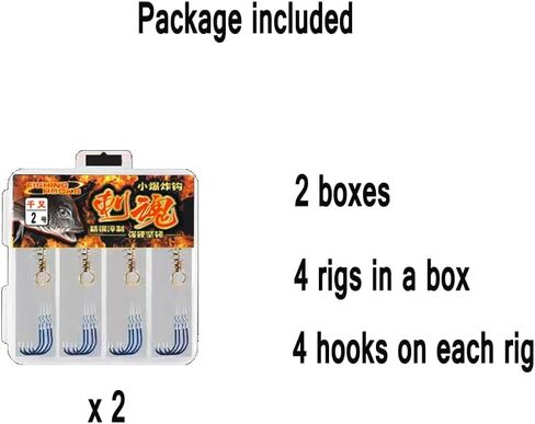 8-Pack Universal Carp Rigs, Spring Feeder Hooks for Carp Bait in Saudi Arabia