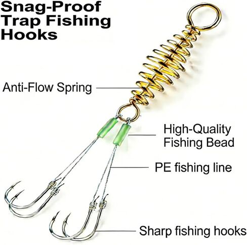 8-Pack Universal Carp Rigs, Spring Feeder Hooks for Carp Bait in Saudi Arabia