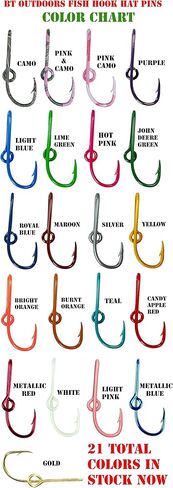 BT Outdoors Pink Hat Hook Pink Fish Hook Hat Pin Fish Hook for Your Cap in Saudi Arabia