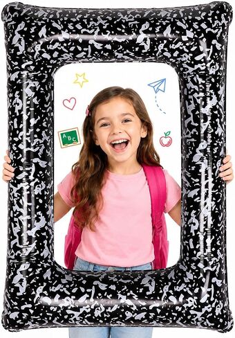 Inflatable Back to School Balloons Photo Booth Props 18×26 Inch Composition Balloon Photo Props Inflatable Balloon Selfie Backdrop for Back to School Party Supplies in Kuwait