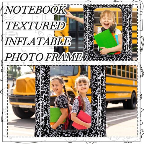 Inflatable Back to School Balloons Photo Booth Props 18×26 Inch Composition Balloon Photo Props Inflatable Balloon Selfie Backdrop for Back to School Party Supplies in Kuwait