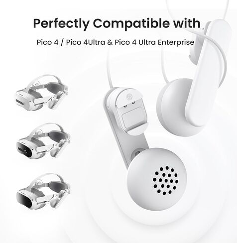 KIWI design A3 Clip-on Stereo Sound Headphones for Pico, Use While Charging in Kuwait