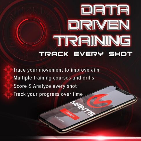 Mantis X3 Shooting Performance System |Dry Fire Training System | Works with Any Pistol, Rifle, or Airsoft/CO2 | Score & Analyze Every Shot with Free App | Shooting Practice at Home in Kuwait