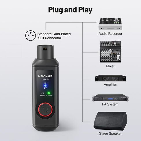 MELONARE Wireless XLR Bluetooth Receiver 15H BT 5.3 MB-1S in Kuwait