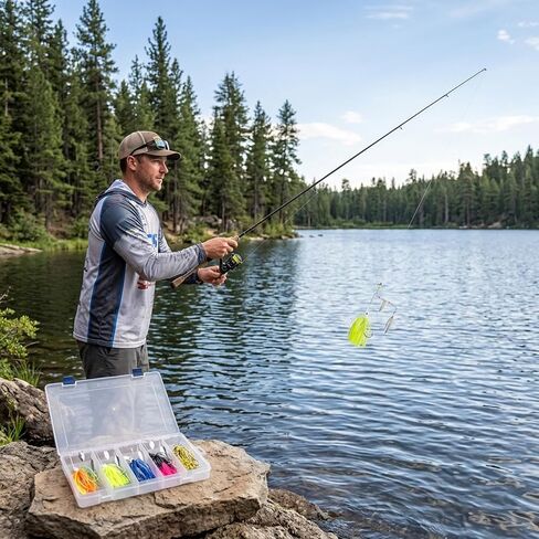 6 Pack Spinner Baits,Chatter Bait，High-Vibration Fishing Lures for Freshwater Bass, and Musky in Stained Waters and Underwater Structures in Kuwait