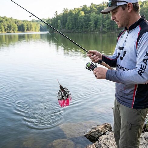 6 Pack Spinner Baits,Chatter Bait，High-Vibration Fishing Lures for Freshwater Bass, and Musky in Stained Waters and Underwater Structures in Kuwait