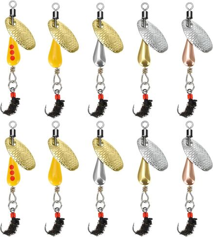 10 Pcs Trout Spinners Inline Spinner Baits Bulk in Kuwait