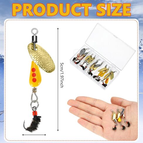 10 Pcs Trout Spinners Inline Spinner Baits Bulk in Kuwait