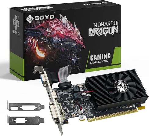 SOYO GeForce GT 740 4GB DDR3 Low Profile Graphics Card, 128-Bit 384SP HDMI/VGA/DVI-D Port Triple Output, SFF Half-Height Video Card for Slim Desktop PCs, Supports Windows 11/10/8/7 in Kuwait