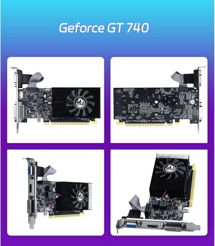SOYO GeForce GT 740 4GB DDR3 Low Profile Graphics Card, 128-Bit 384SP HDMI/VGA/DVI-D Port Triple Output, SFF Half-Height Video Card for Slim Desktop PCs, Supports Windows 11/10/8/7 in Kuwait