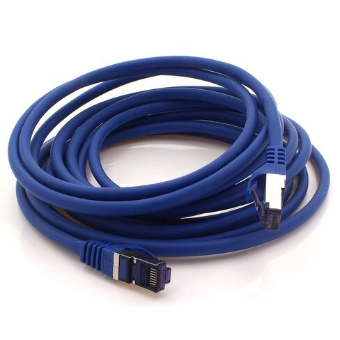 1aTTack.de Cat.7 LAN ethernet Cable 3m - Blue - Cat7 LAN Network 10GBASE-T - 10000 Mbps (Sftp Pimf) Double Shielded patchcable RJ45 Plug Cat.6a in Kuwait