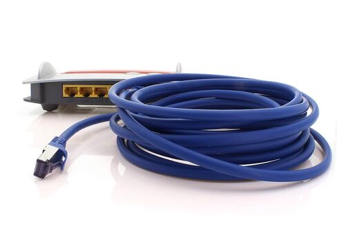 1aTTack.de Cat.7 LAN ethernet Cable 3m - Blue - Cat7 LAN Network 10GBASE-T - 10000 Mbps (Sftp Pimf) Double Shielded patchcable RJ45 Plug Cat.6a in Kuwait
