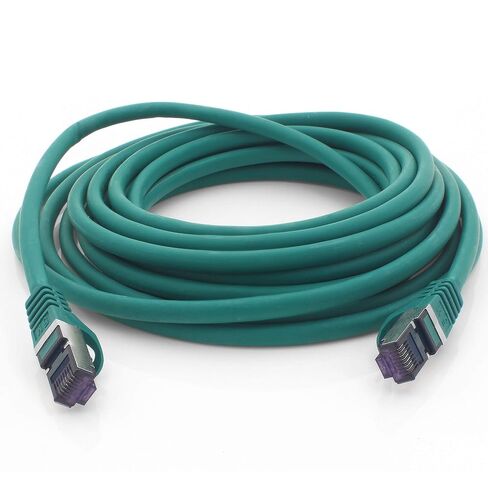 1aTTack.de Cat.7 LAN ethernet Cable 0,5m - Green - Cat7 LAN Network 10GBASE-T - 10000 Mbps (Sftp Pimf) Double Shielded patchcable RJ45 Plug Cat.6a in Kuwait