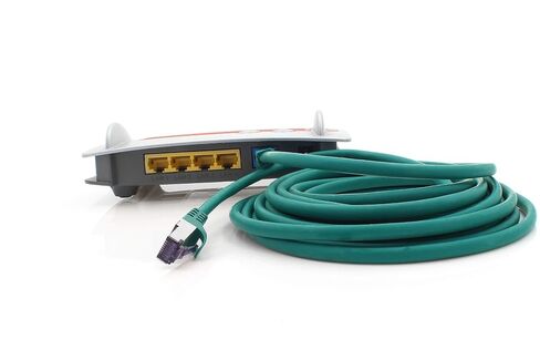 1aTTack.de Cat.7 LAN ethernet Cable 0,5m - Green - Cat7 LAN Network 10GBASE-T - 10000 Mbps (Sftp Pimf) Double Shielded patchcable RJ45 Plug Cat.6a in Kuwait