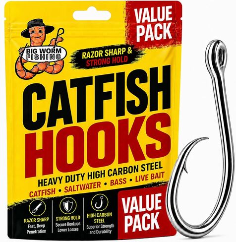 Circle Hooks Saltwater, Fishing Hooks Freshwater, Catfish Rig, Catfish Hooks, Drop Shot Hooks, Catfishing Equipment in Kuwait