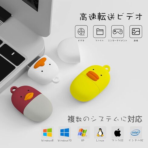 Bilious 32GB Flash Drive Animal Series Waterproof USB 3.0 Thumb Drive Cute Cartoon Memory Stick Small Size Yellow USB Drive Gift in Kuwait