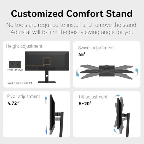 INNOCN 34" 5K 120Hz 5120 x 2160P Wide Monitor for Laptop/MacBook/Mini PC in Kuwait