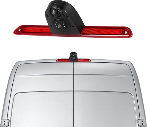 Brake Light Dual Backup Camera for Mercedes Sprinter 2007-2019|IP67 Waterproof Reversing Camera with 140°Wide Angle,Wired Stable Signal & OEM Fit|IR Night Vision,Rear View Reverse Parking Camera in Kuwait