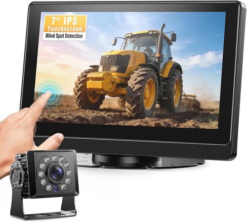 Fookoo 7" HD 1080P Wired Backup Dual Camera System Dual Split Screen Record in Kuwait