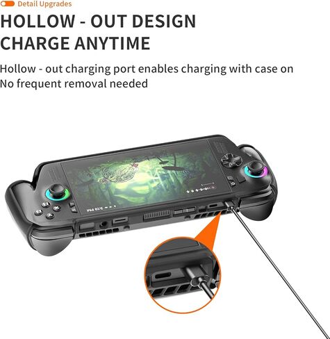 Protective Case for ASUS Rog Xbox Ally X & Rog Xbox Ally 2025, TPU Cover with Kickstand for Gaming Handheld Cover Case Accessories, Anti-Collision,Non-Slip,Anti-Scratch Design,Black in Saudi Arabia
