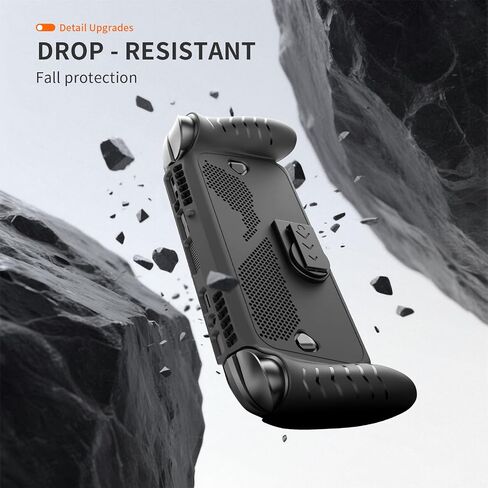 Protective Case for ASUS Rog Xbox Ally X & Rog Xbox Ally 2025, TPU Cover with Kickstand for Gaming Handheld Cover Case Accessories, Anti-Collision,Non-Slip,Anti-Scratch Design,Black in Saudi Arabia