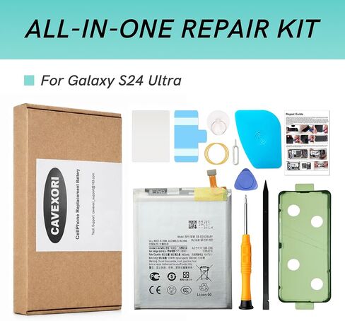 New Cellphone Battery Compatible with Galaxy S24 Ultra SM-S928U/U1/W/B/F/E, with Repair Guide & Tools in Kuwait