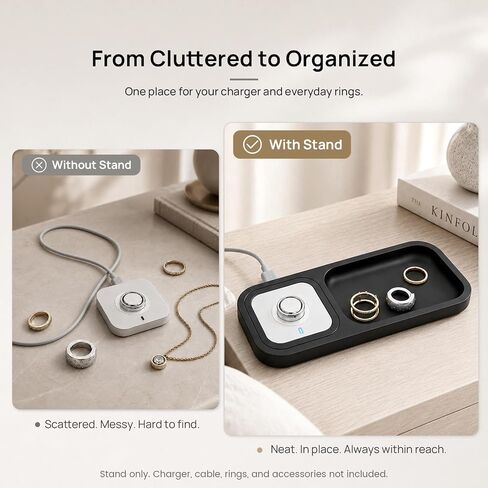 Stand for Oura Ring Gen 5/4 Charger & Accessories, Silicone Charging Station Holder Case Organizer for Oura Ring Stack/Jacket, Earrings, Necklaces, Bracelets (No Charger Included) in Kuwait