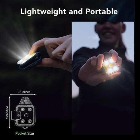 EGUKU 2 Pack Running Lights for Runners, Rechargeable Clip on Lights in Kuwait