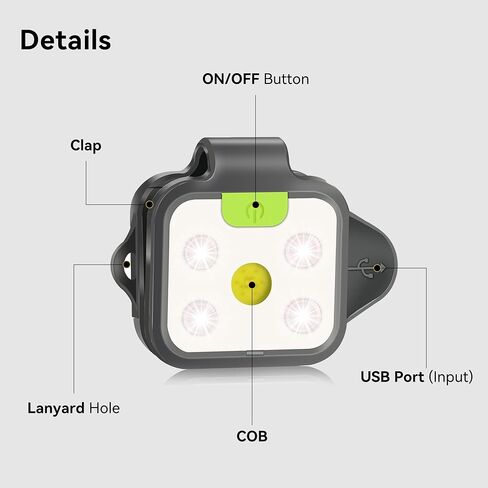EGUKU 2 Pack Running Lights for Runners, Rechargeable Clip on Lights in Kuwait