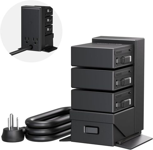 Gitryin Tower Charging Station for Nightstand, 195W Retractable Charger in Kuwait