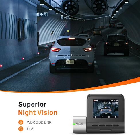 【70mai Dash Cam A500S + UP03 + 32GB SD Card】 70mai True 2.7k Dashcam A500S with Sony IMX335 Built-in WiFi GPS ADAS 140° Wide Angle WDR in Kuwait