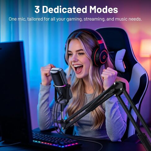 Gaming Microphone Set with Boom Arm, USB Microphone, Gaming Equipment Mic in Kuwait