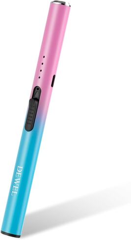 Electric Candle Lighter - Upgraded Type-C Rechargeable Arc Lighter with Battery Display, Windproof Flameless Long Lighters (Light Blue Gradient) in Saudi Arabia
