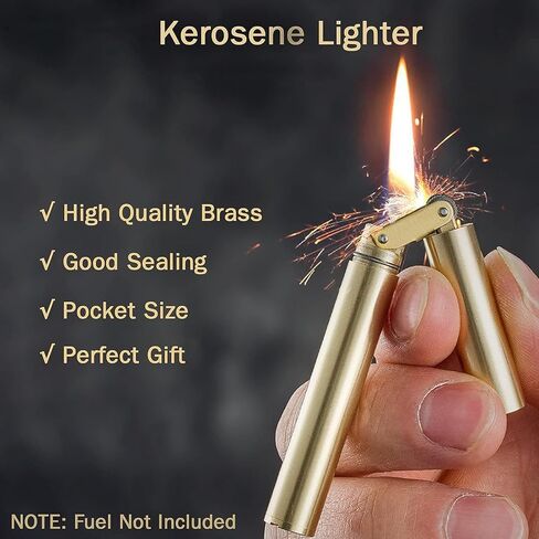 2pcs Torch Lighter Kerosene Windproof Lighter Refillable Adjustable Jet Flame Lighter for Candle Kitchen Grill Camping Jewellery Welding Men's Gift with Gift Box (Silver + Gold)_ in Saudi Arabia