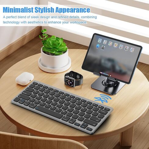 Bluetooth Keyboard for iPad 10th, 9th, 8th Gen, iPad Pro 12.9/11/10.5/9.7 in, iPad Air/Mini, Mac, MacBook, iMac, Tablets, PC Desktop Laptop - Wireless Computer Keyboard, Office Accessories Supplies in Kuwait