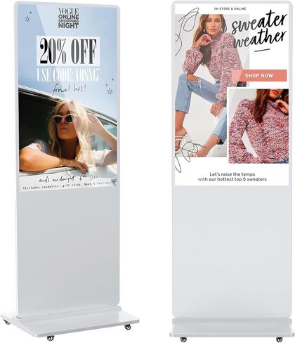 65 inch Indoor Digital Signage 4K Touchscreen,CMS Software,IPS Floor Standing Digital Kiosks Interactive Displays with WiFi HDMI/USB Input Auto AD Player, Android OS Black in Kuwait