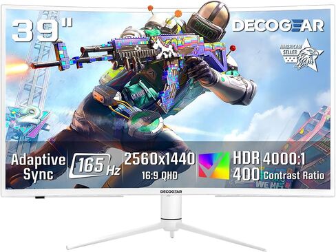 Deco Gear 40 Curved 5K2K Nano IPS Monitor | 5120×2160 UltraWide 21:9 Display, 120 Hz Refresh | 65 W USB-C PD | HDR, Adaptive Sync | Built-in Speakers for Work in Kuwait