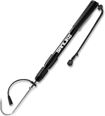 SANLIKE Telescopic Fish Gaff Fiberglass Pole Stainless Steel Spear Hook in Saudi Arabia