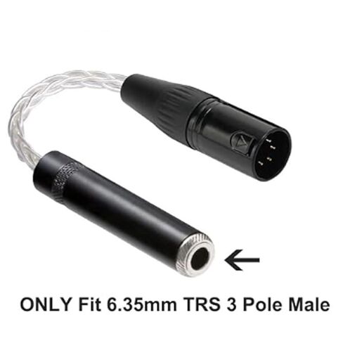 6.35mm Female to 4Pin XLR Cable 10cm 0.33feet ONLY Fit 6.35mm 3 Pole TRS in Kuwait