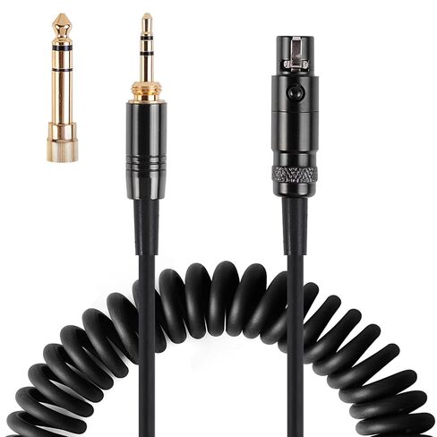 FAAEAL K702 Coiled Audio Cable Compatible with AKG Q701 K712 K240S K271S K241 K275 Pioneer HDJ-2000 beyerdynamic DT 770 DT 990 Pro Headphones with 6.35mm(1/4") Adapter 14ft(3.5mm) in Kuwait