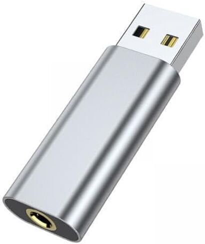 6X USB to 3.5mm Audio Jack Adapter External Sound Card for Headsets Desktops PC in Kuwait